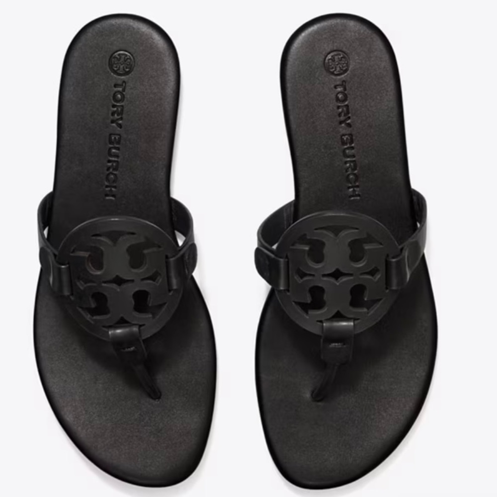 Tory Burch Miller Soft Sandal - Black - NWOB